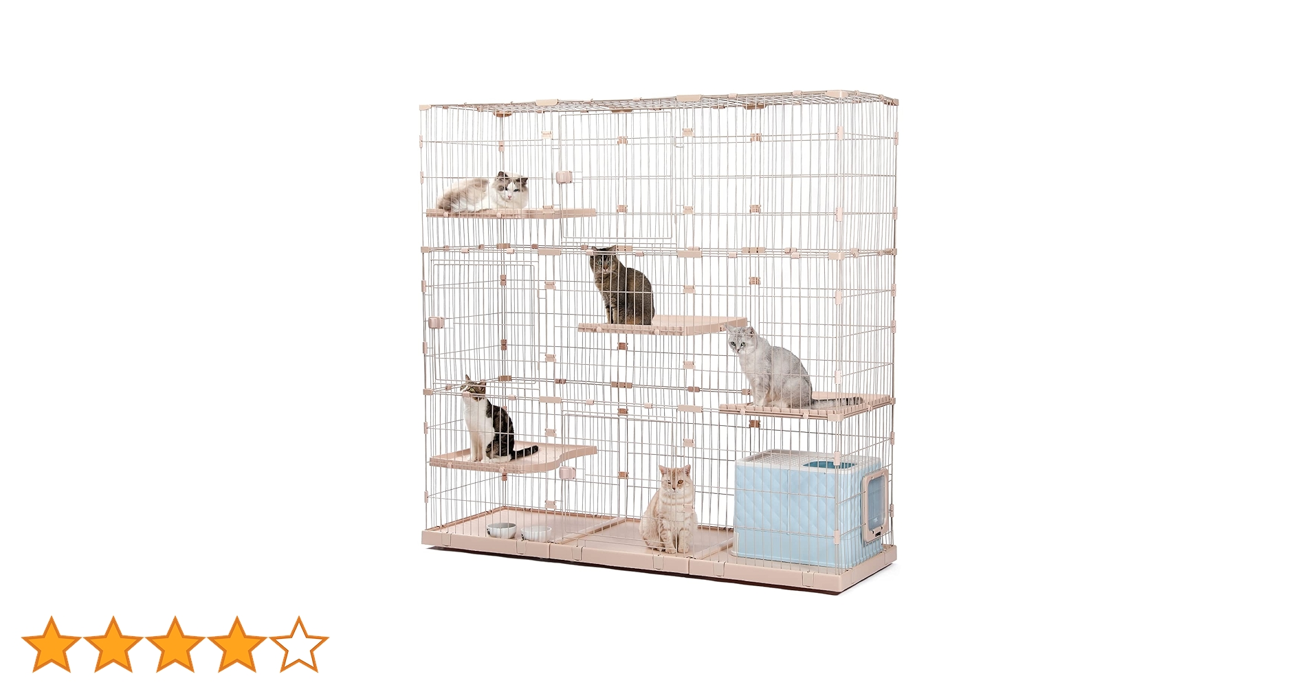 PETEPELA 猫 ケージ 大型 3段 123x60.5x125cm PETEPELA 猫 ケージ 大型 3段 123x60.5x125cm
